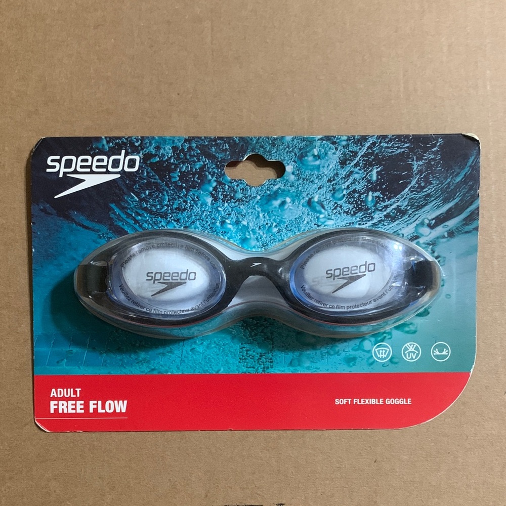 Speedo - Black and Clear Adult Swim Goggles 🆕